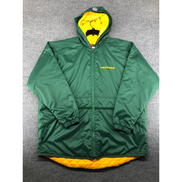 90s☆NFL/GREEN BAY PACKERS☆中綿入りナイロンJKT☆L☆ 90-00's